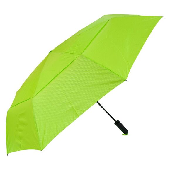 ShedRain Airvent Jumbo Auto Open Auto Close Compact Umbrella 54" - Lime Green - Picture 1 of 4
